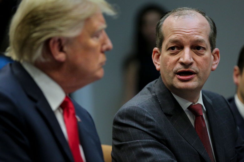 Donald Trump and Alex Acosta.